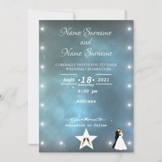 Universum-sterren Kaart (Voorkant)