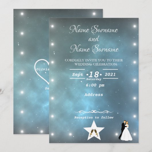 Universum-sterren Kaart (Voorkant / Achterkant)