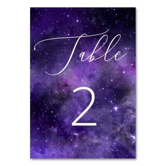 Universum sterren. Paarse Space Night Script bruil Kaart (Achterkant)