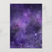 Universum sterren. Paarse Space Night Script bruil Menu (Achterkant)