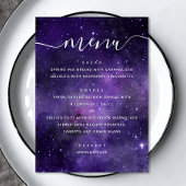 Universum sterren. Paarse Space Night Script bruil Menu