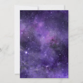 Universum sterren. Paarse Space Night Stars bruilo Kaart (Achterkant)
