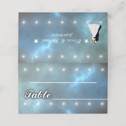 Universum-sterren Plaatskaartje (Buitenkant ongevouwen)