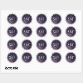 Universum Sterrenstelsel Melkweg Monogram Envelope Ronde Sticker (Vel)