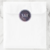 Universum Sterrenstelsel Melkweg Monogram Envelope Ronde Sticker (Tas)