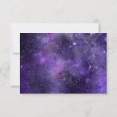 Universum sterrenstelsels. Paarse ruimte nacht bru Bedankkaart (Achterkant)