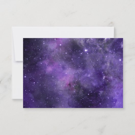 Universum sterrenstelsels. Paarse ruimte nacht bru Bedankkaart (Achterkant)