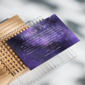 Universum sterrenstelsels. Paarse ruimte nacht bru Bedankkaart