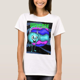 UNIVERSUM UFO EN PLANEET T-SHIRT