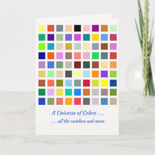Universum van kleuren, de regenboog & meer - 81 ti bedankkaart