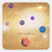 universum vierkante sticker (Voorkant)