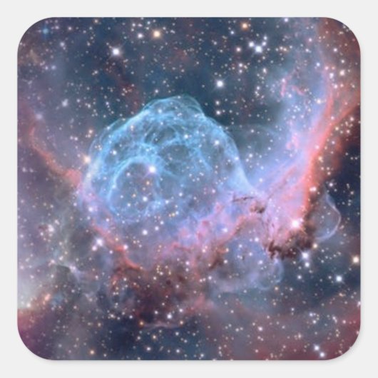Universum vierkante stickers (Voorkant)