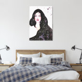 Universum Vrouw Schilderij Canvasprint Canvas Afdruk (Insitu (Slaapkamer))