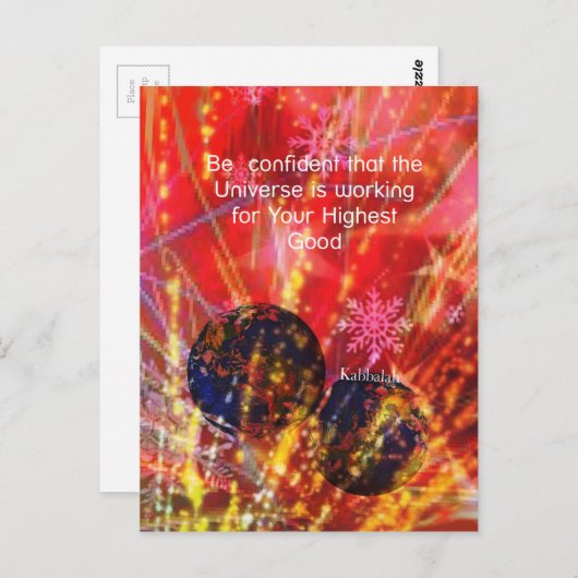 Universum werkt voor jou briefkaart (Voorkant / Achterkant)