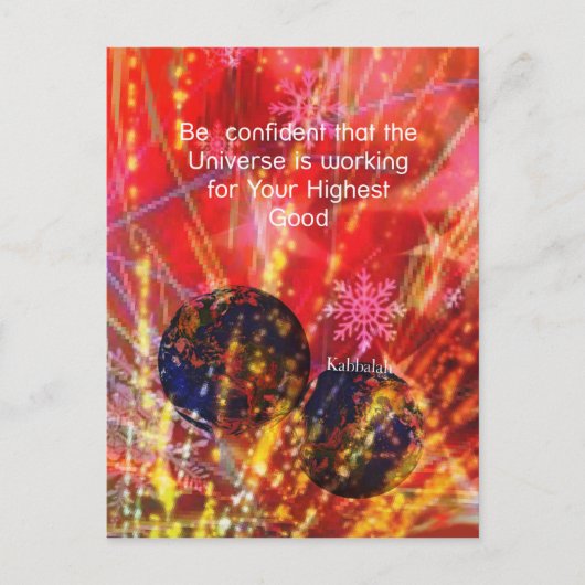 Universum werkt voor jou briefkaart (Voorkant)