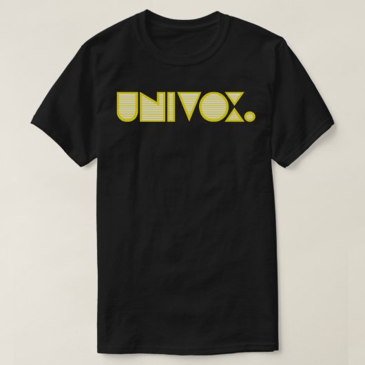 Univox Retro Gitaar Bass Amp T-shirt (Design voorkant)