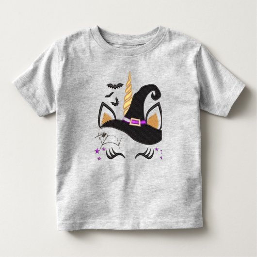 Uniwitch, schattige eenhoorn heks, schattig Hallow Kinder Shirts (Voorkant)