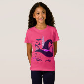 Uniwitch, schattige eenhoorn heks, schattig Hallow T-shirt (Voorkant volledig)