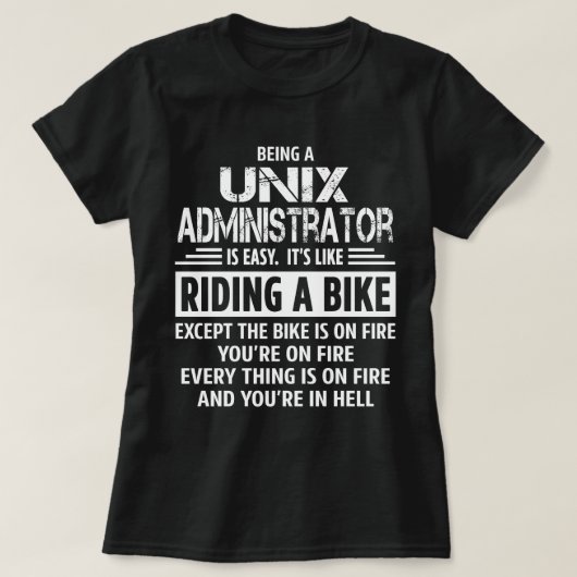 Unix-beheerder T-shirt (Design voorkant)