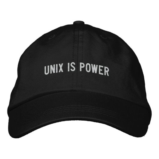 UNIX is macht Geborduurde Pet (Voorkant)