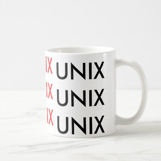 unix unix koffiemok (Rechts)
