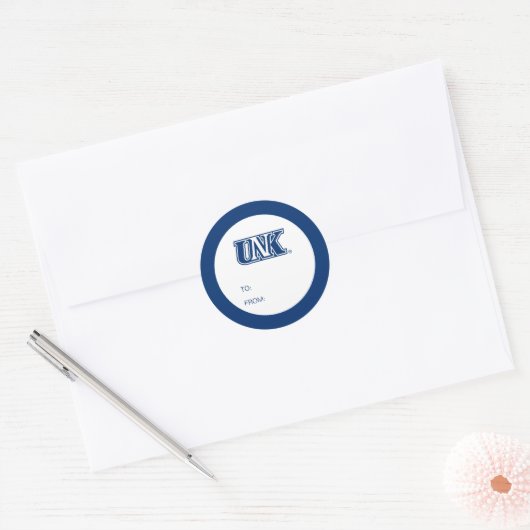 UNK Lopers Afstuderen Ronde Sticker (Envelop)