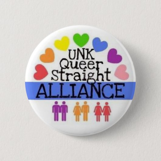UNK Queer Straight Alliance Button (Voorkant)