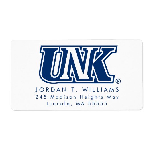UNK | Universiteit van Nebraska te Kearney Etiket (Voorkant)