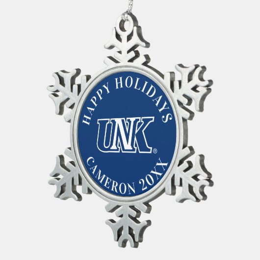 UNK | Universiteit van Nebraska te Kearney Tin Sneeuwvlok Ornament (Rechts)