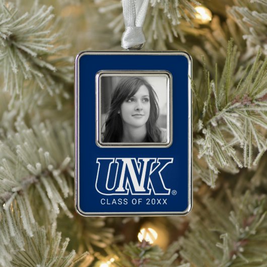 UNK | Universiteit van Nebraska te Kearney Verzilverd Omlijst Ornament (Boom)