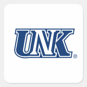 UNK   Universiteit van Nebraska te Kearney Vierkante Sticker