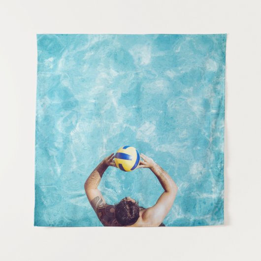 Unknown person playing beach volleyball wandkleed (Voorkant)