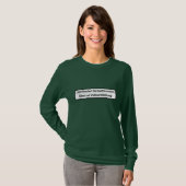 Unkritischer Fernsehkonsum führt zu Vollverblödung T-shirt (Voorkant volledig)