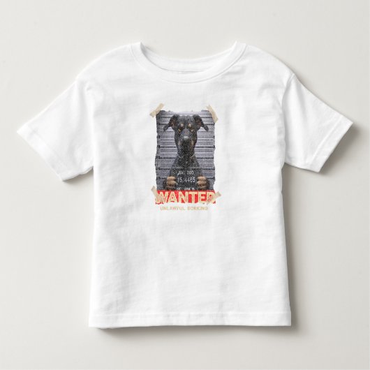 Unlawful Barking: The Doberman's Stern Warning Kinder Shirts (Voorkant)