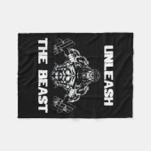 Unleahe Gorilla Bodybuilding Motivational Gift Fleece Deken (Voorkant (Horizontaal))