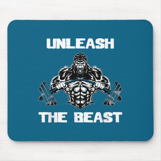 Unleahe Gorilla Bodybuilding Motivational Gift  Muismat (Voorkant)