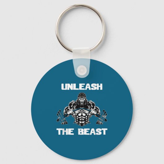Unleahe Gorilla Bodybuilding Motivational Gift  Sleutelhanger (Voorkant)