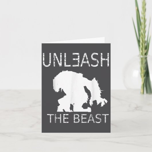 Unleahe Workout Motivation Gym Graphic  Kaart (Voorkant)