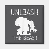 Unleahe Workout Motivation Gym Graphic  Magneet (Voorkant)