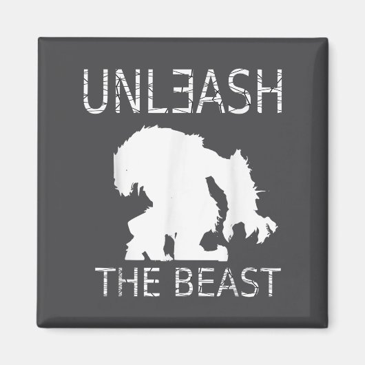 Unleahe Workout Motivation Gym Graphic  Magneet (Voorkant)