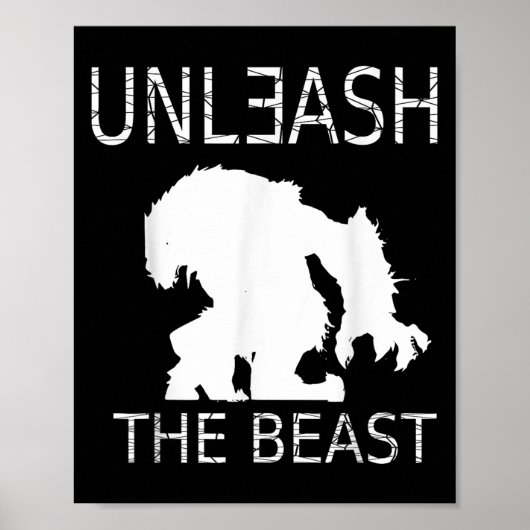 Unleahe Workout Motivation Gym Graphic  Poster (Voorkant)