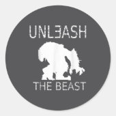 Unleahe Workout Motivation Gym Graphic  Ronde Sticker (Voorkant)
