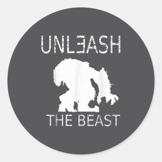 Unleahe Workout Motivation Gym Graphic  Ronde Sticker (Voorkant)