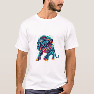 Unleash Roar: Cybernetische Leeuw T-shirt