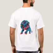 Unleash Roar: Cybernetische Leeuw T-shirt (Achterkant)