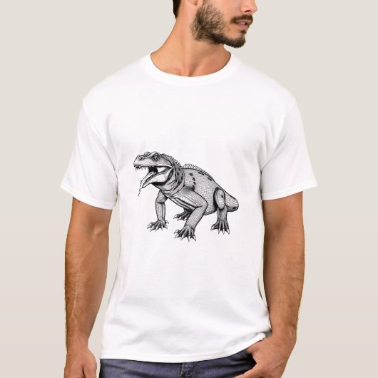 Unleash the Beast: Ancient Komodo Dragon T-shirt (Voorkant)