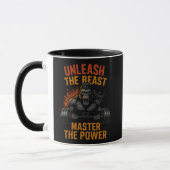 Unleash the Beast – Bodybuilding Power Muscle Gift Mok (Links)