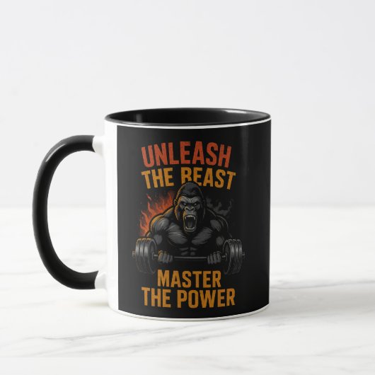 Unleash the Beast – Bodybuilding Power Muscle Gift Mok (Links)