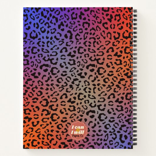 Unleash Your Wild Side – Leopard Print Notebook Notitieboek (Achterkant)