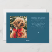 Unleashing Joy Teal Dog Multi Photo  Feestdagenkaart (Achterkant)